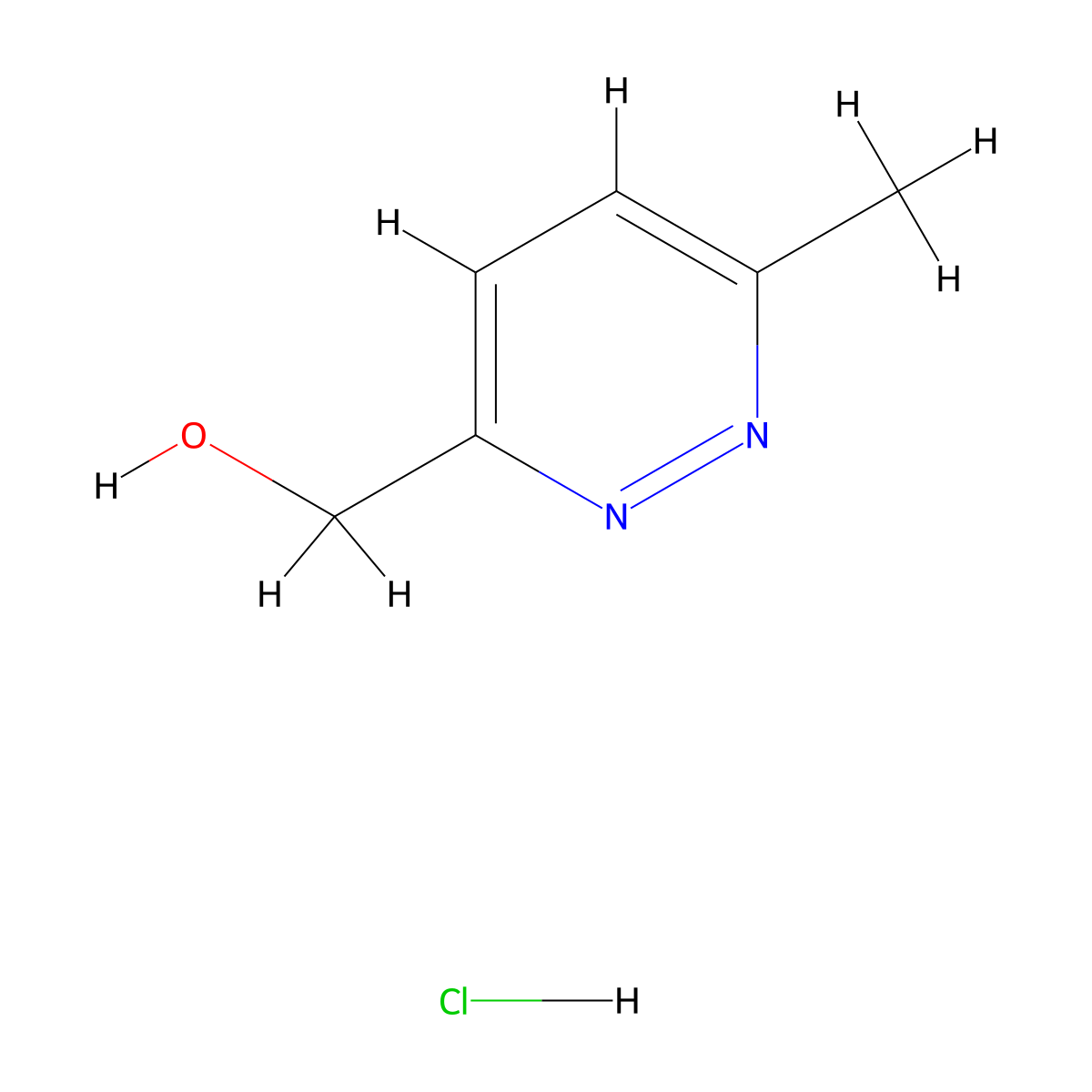(6-Methylpyridazin-3-yl)methanol hydrochloride molecular structure, CAS 2694744-55-1