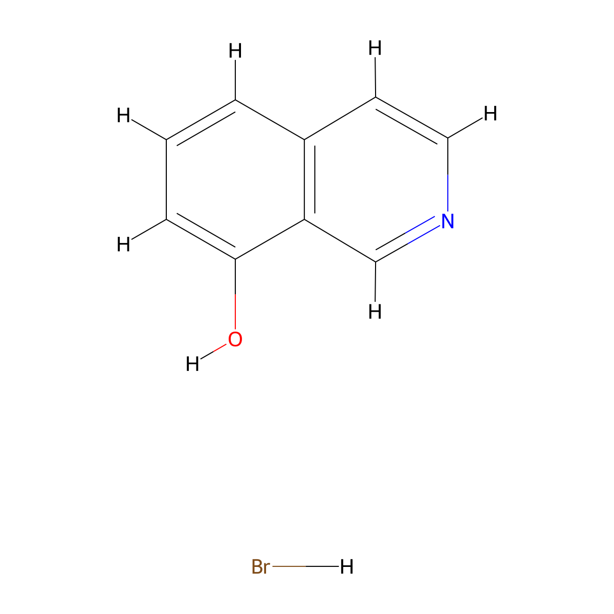 Isoquinolin-8-ol hydrobromide molecular structure, CAS 2694744-86-8