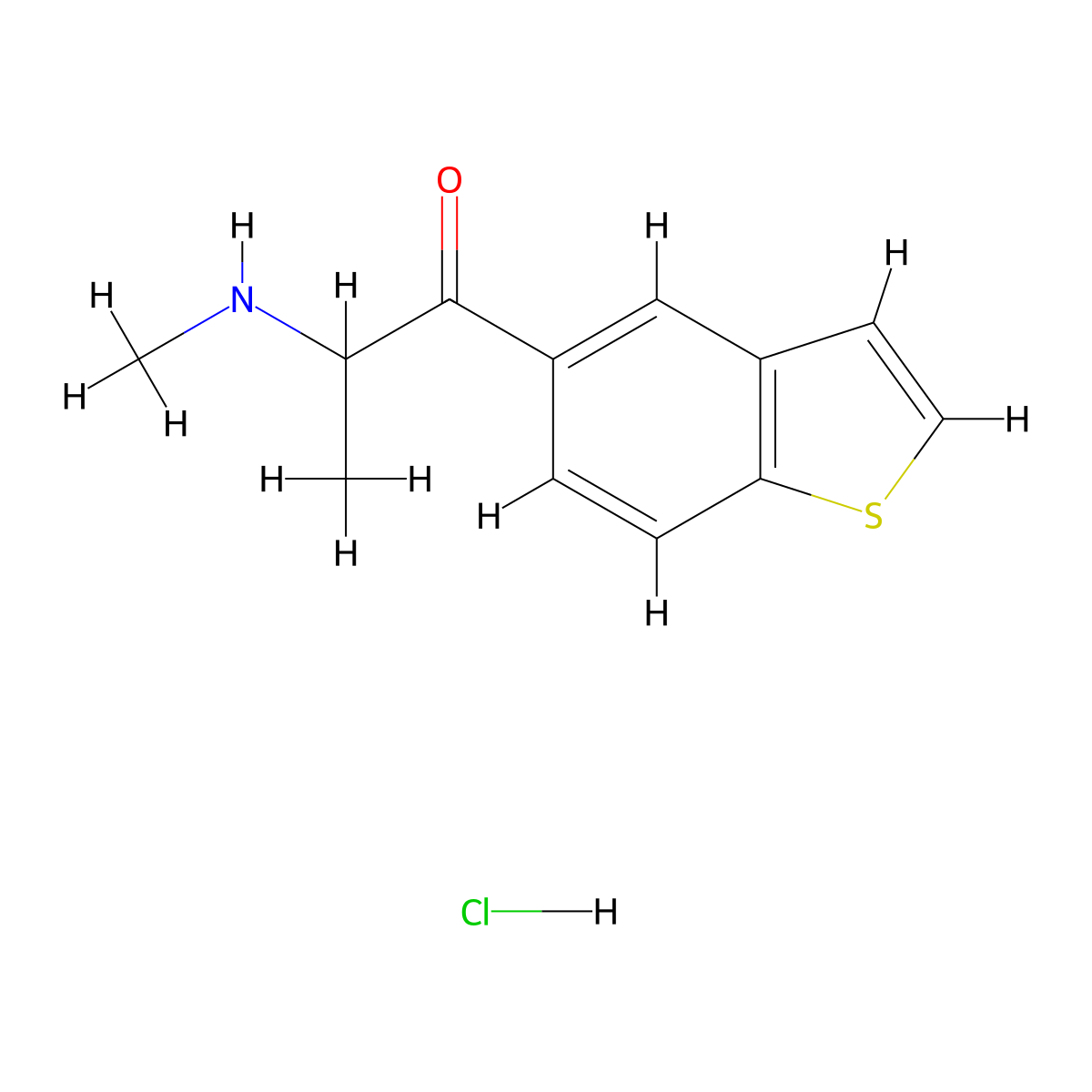 1-(1-Benzothiophen-5-yl)-2-(methylamino)propan-1-one hydrochloride molecular structure, CAS 2694744-94-8