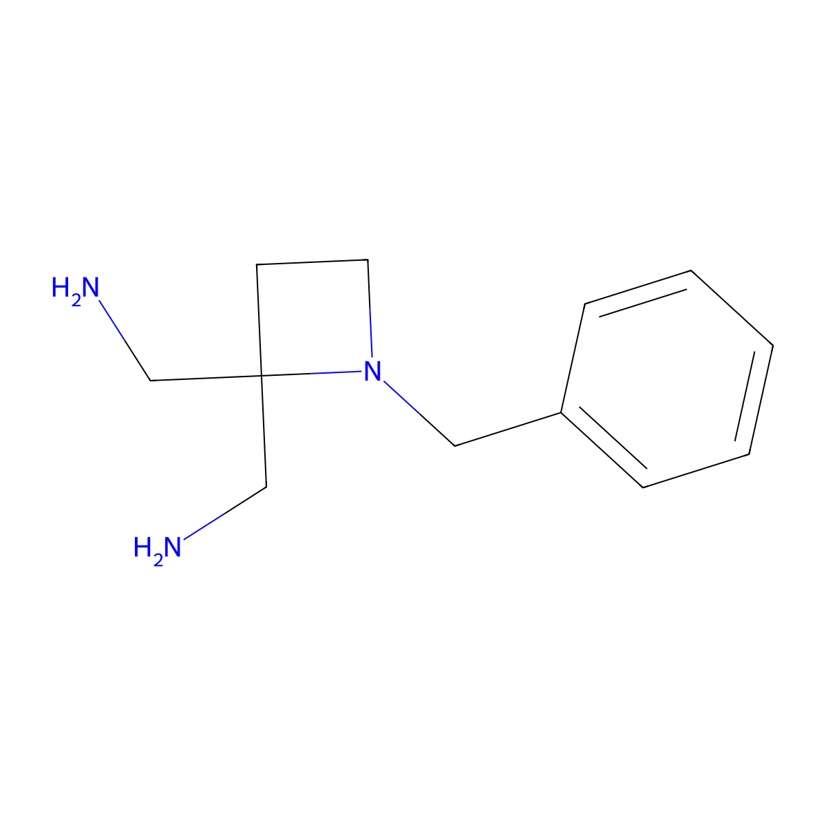 1-[2-(Aminomethyl)-1-benzylazetidin-2-yl]methanamine molecular structure, CAS 2694745-06-5
