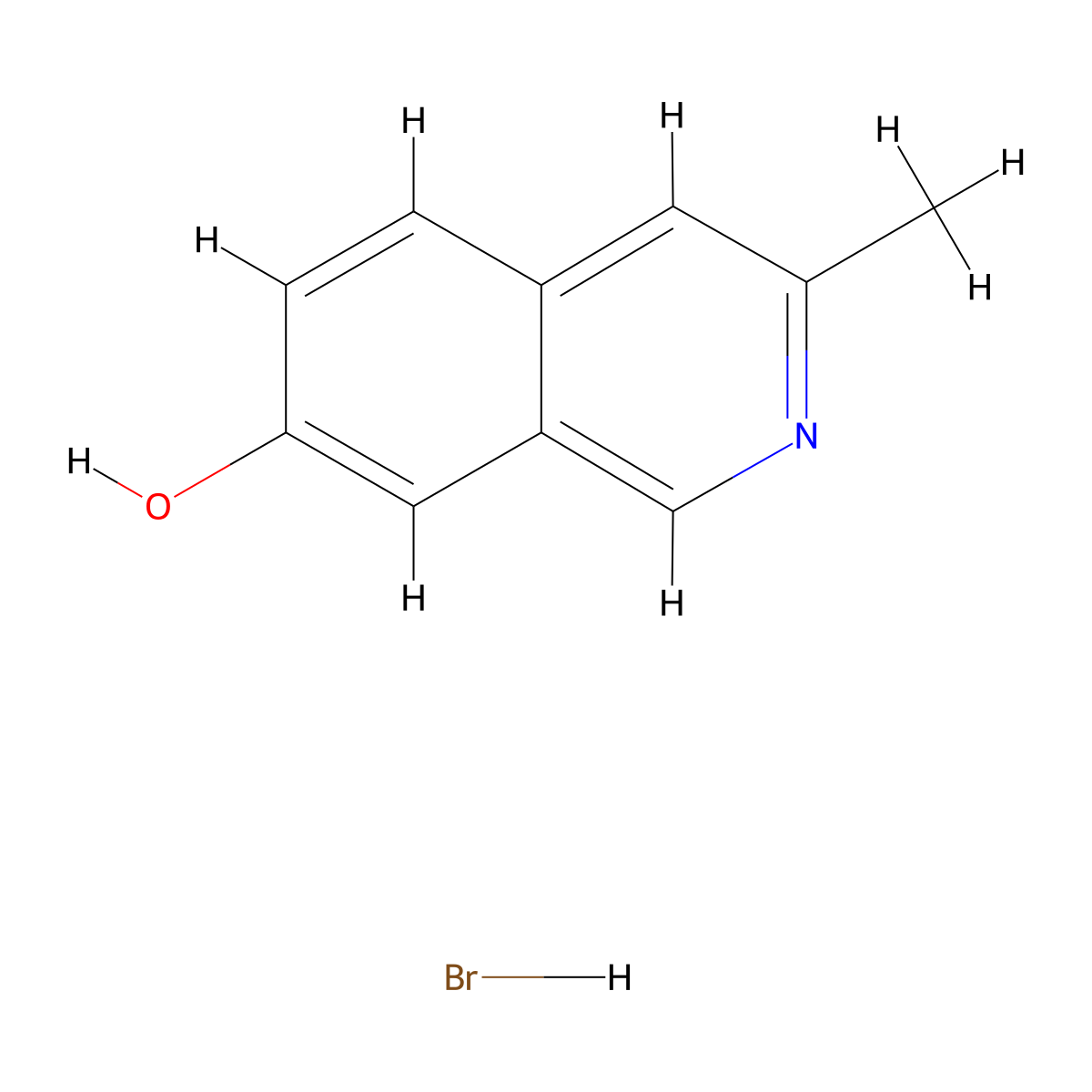 3-Methylisoquinolin-7-ol hydrobromide molecular structure, CAS 2694745-15-6