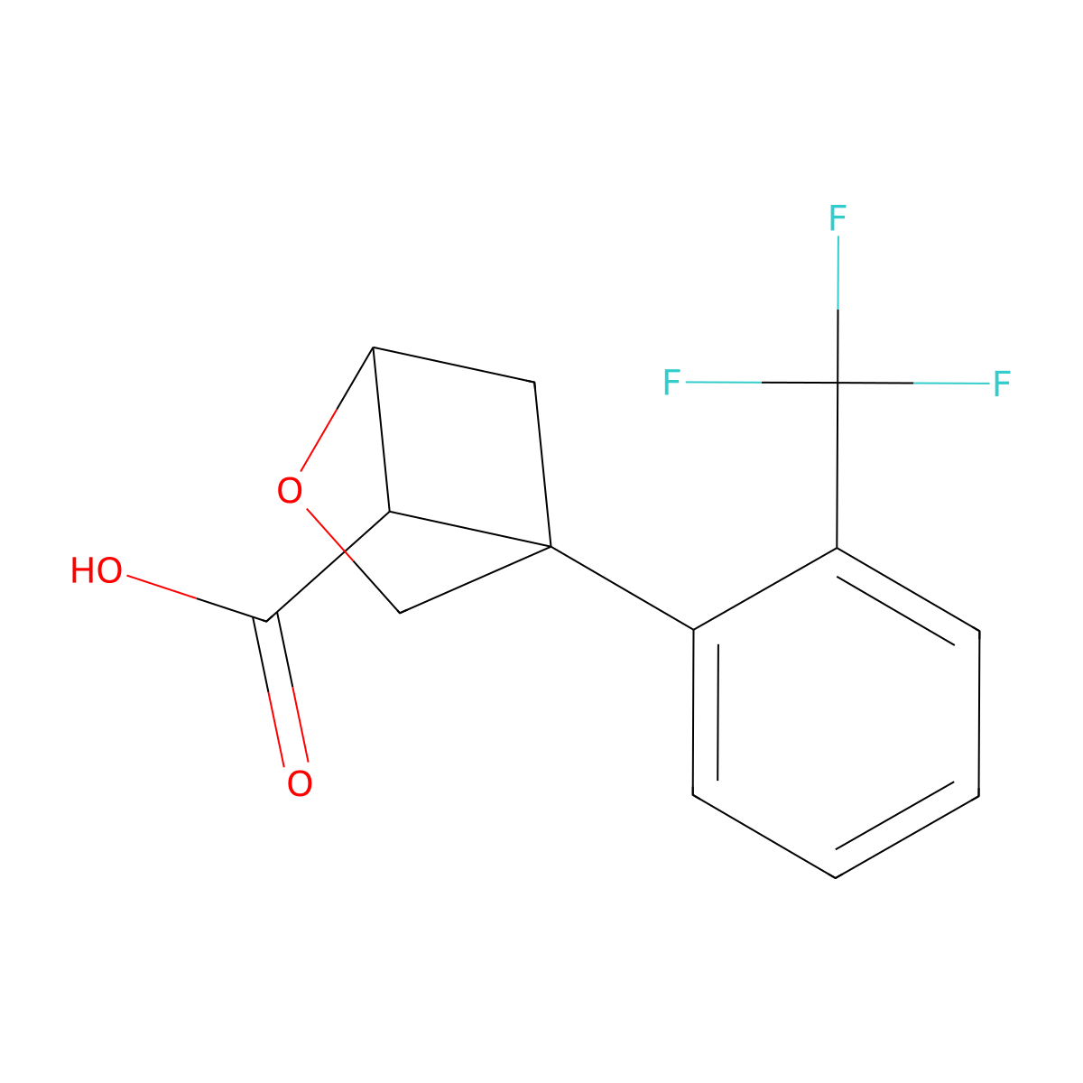 4-[2-(Trifluoromethyl)phenyl]-2-oxabicyclo[2.1.1]hexane-5-carboxylic acid molecular structure, CAS 2694745-18-9