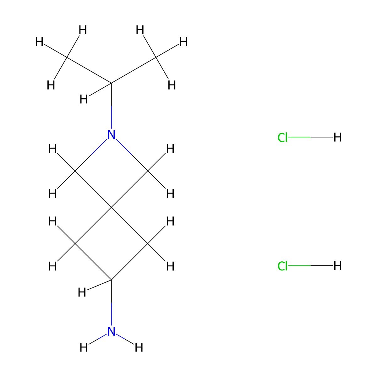 2-(Propan-2-yl)-2-azaspiro(3.3)heptan-6-amine dihydrochloride molecular structure, CAS 2694745-22-5