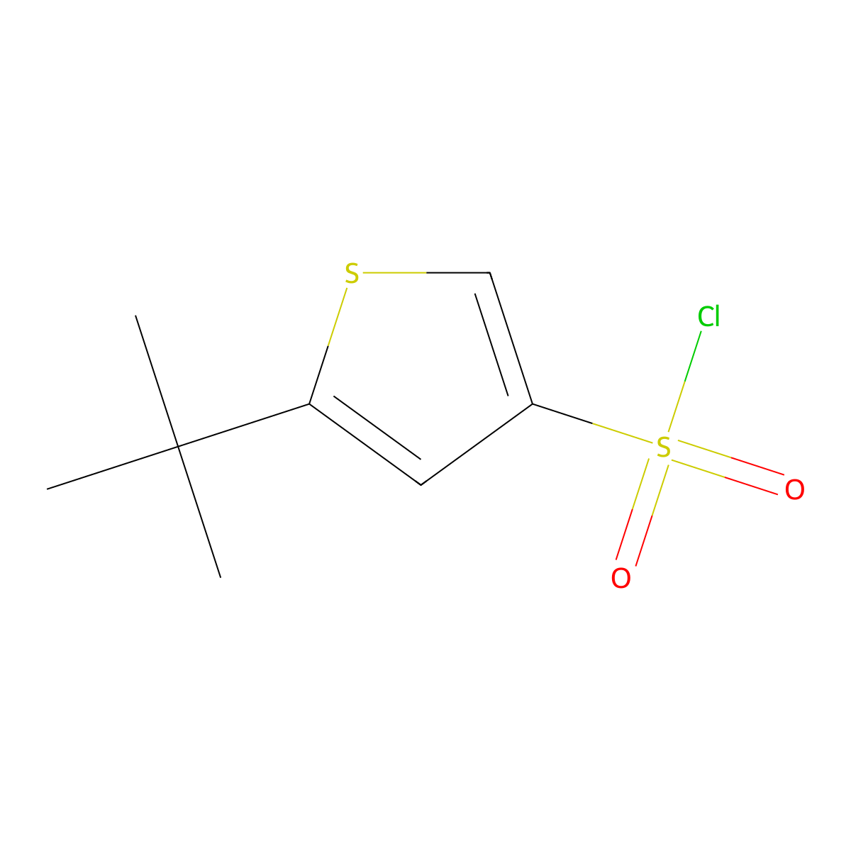 5-Tert-butylthiophene-3-sulfonyl chloride molecular structure, CAS 2694745-27-0