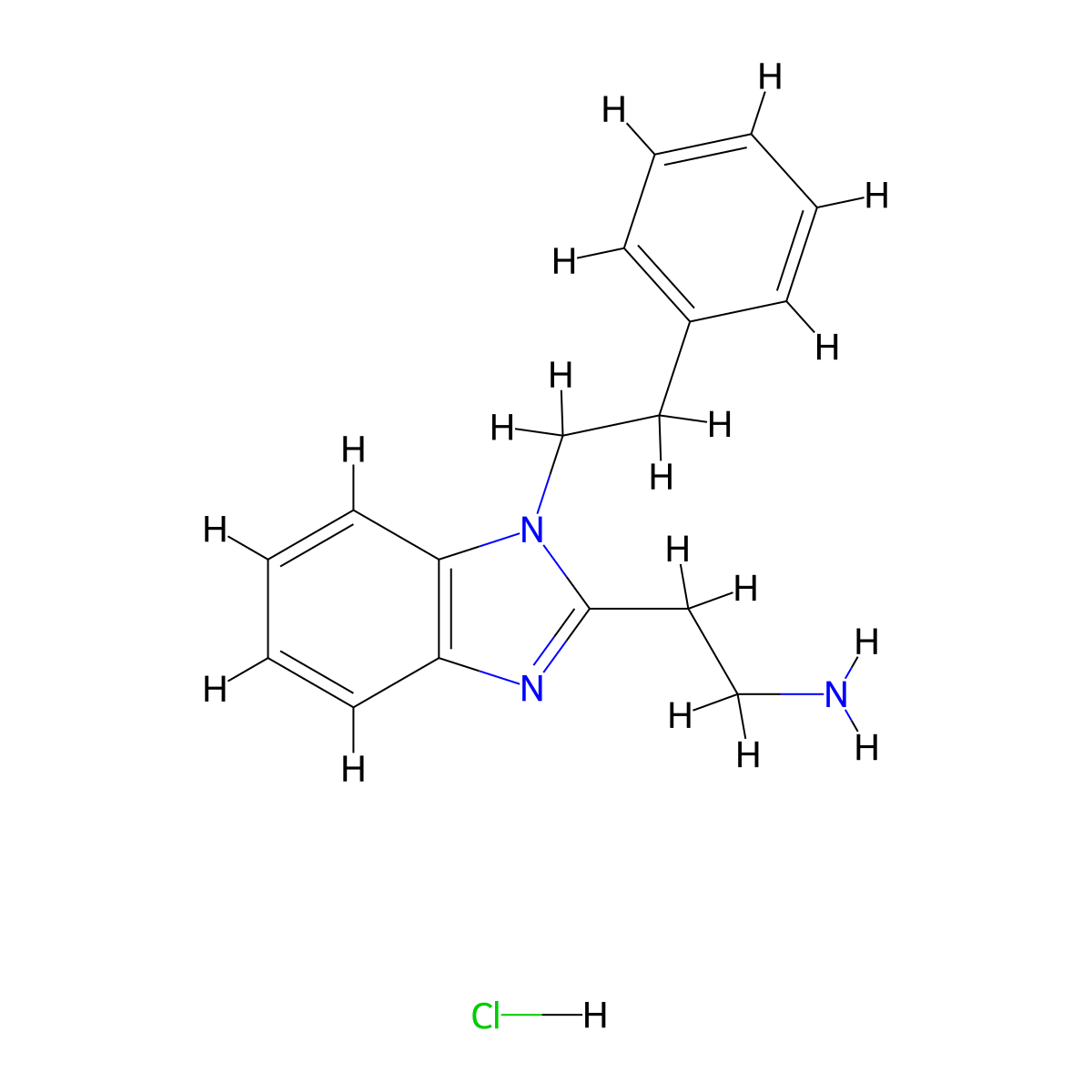 2-[1-(2-phenylethyl)-1H-1,3-benzodiazol-2-yl]ethan-1-amine hydrochloride molecular structure, CAS 2694745-29-2