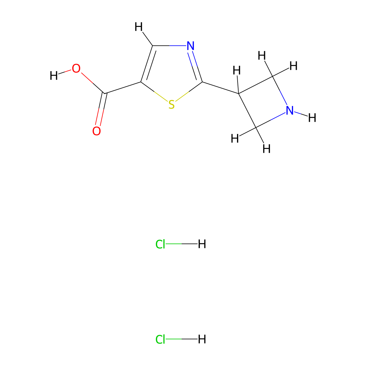 2-(Azetidin-3-yl)-1,3-thiazole-5-carboxylic acid dihydrochloride molecular structure, CAS 2694745-32-7
