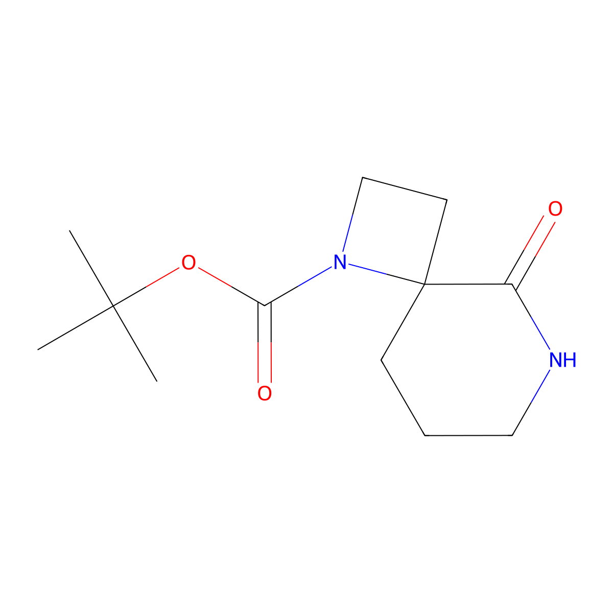 Tert-butyl 5-oxo-1,6-diazaspiro[3.5]nonane-1-carboxylate molecular structure, CAS 2694745-33-8