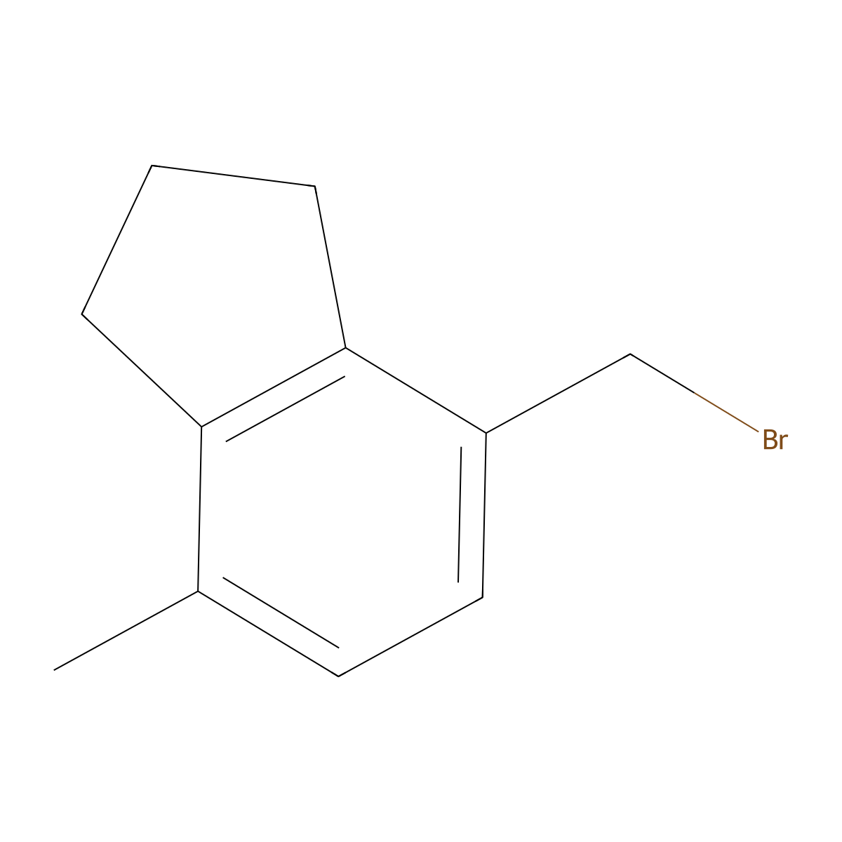 4-(bromomethyl)-7-methyl-2,3-dihydro-1H-indene molecular structure, CAS 2694745-40-7