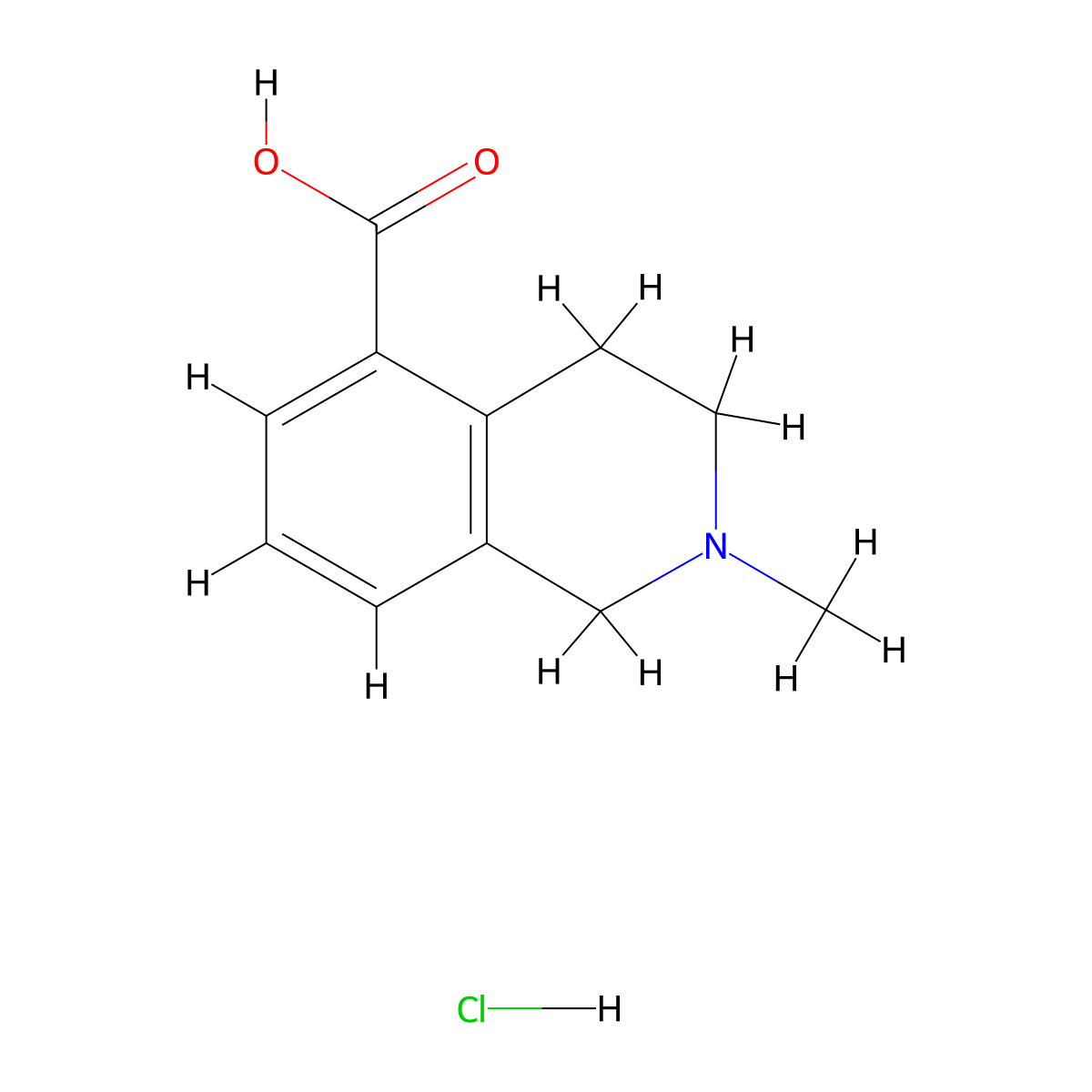 2-Methyl-1,2,3,4-tetrahydroisoquinoline-5-carboxylic acid hydrochloride molecular structure, CAS 2694745-44-1