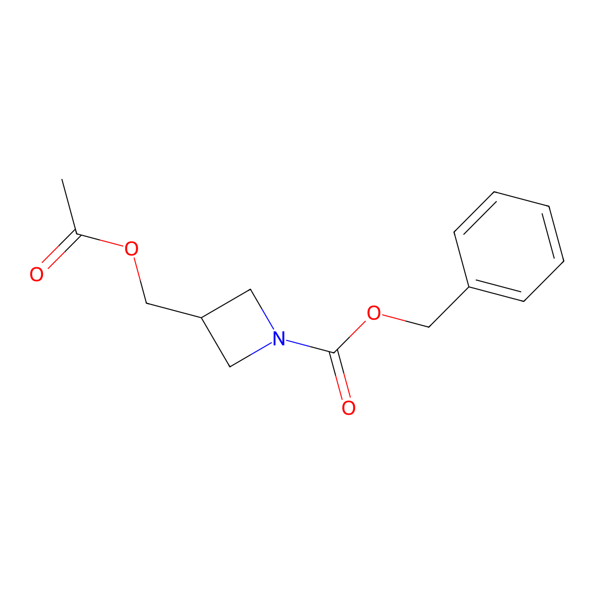 Benzyl 3-[(acetyloxy)methyl]azetidine-1-carboxylate molecular structure, CAS 2694745-66-7