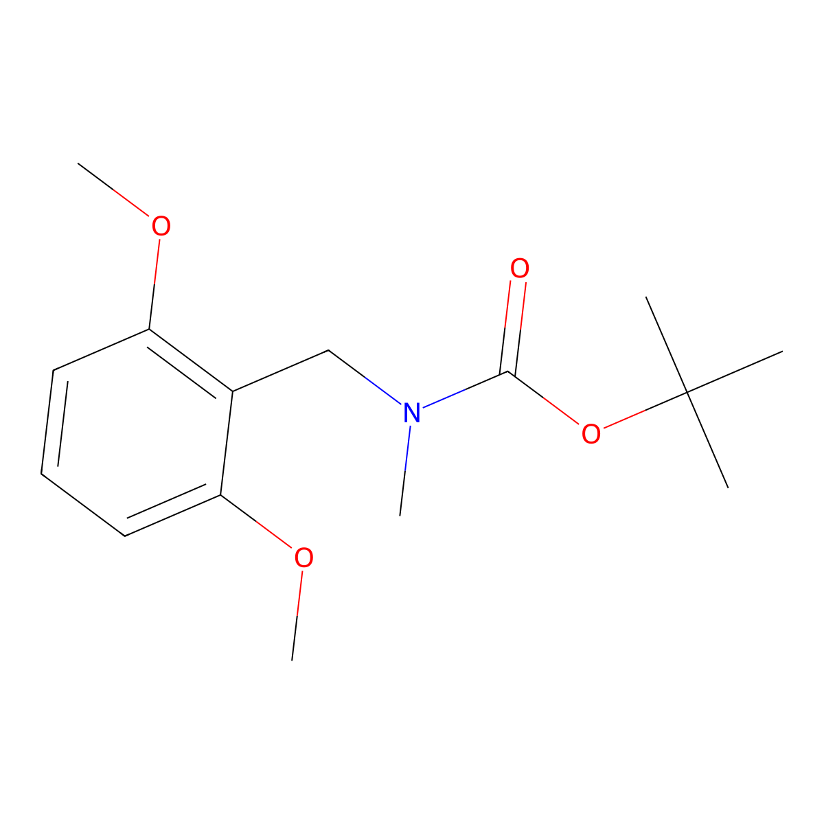 tert-butyl N-[(2,6-dimethoxyphenyl)methyl]-N-methylcarbamate molecular structure, CAS 2694745-68-9