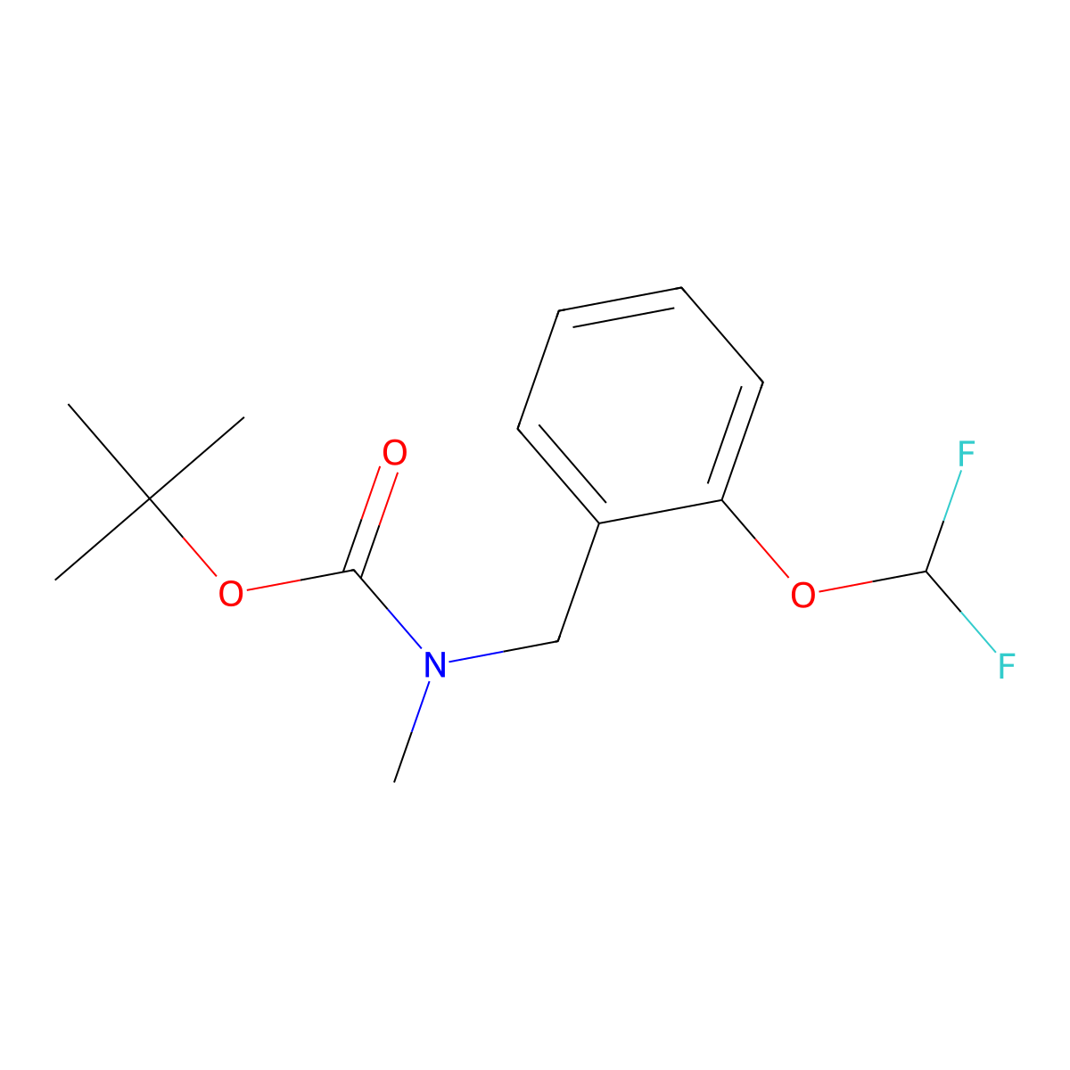 tert-butyl N-{[2-(difluoromethoxy)phenyl]methyl}-N-methylcarbamate molecular structure, CAS 2694745-73-6