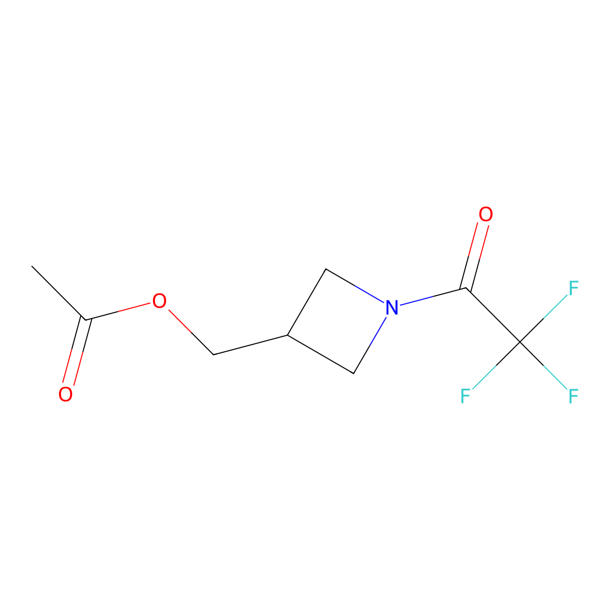 [1-(2,2,2-Trifluoroacetyl)azetidin-3-yl]methyl acetate molecular structure, CAS 2694746-01-3
