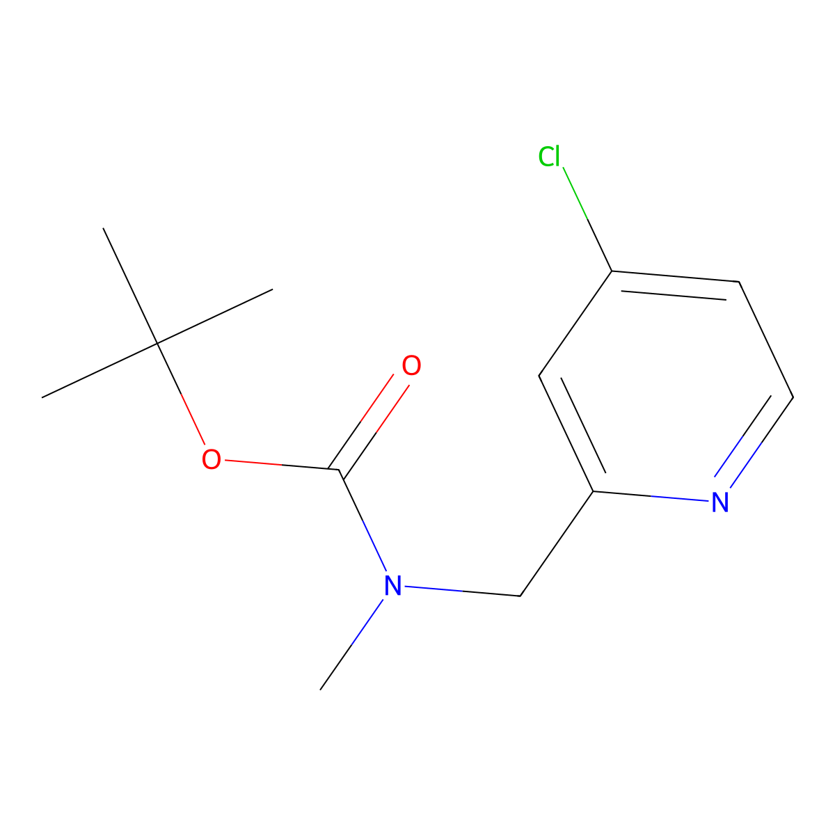 tert-butyl N-[(4-chloropyridin-2-yl)methyl]-N-methylcarbamate molecular structure, CAS 2694746-02-4