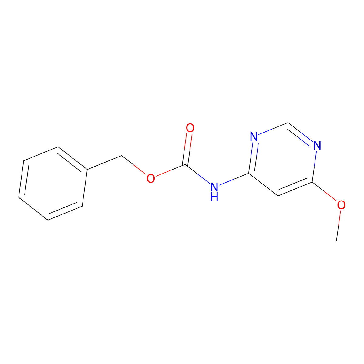 benzyl N-(6-methoxypyrimidin-4-yl)carbamate molecular structure, CAS 2694746-09-1