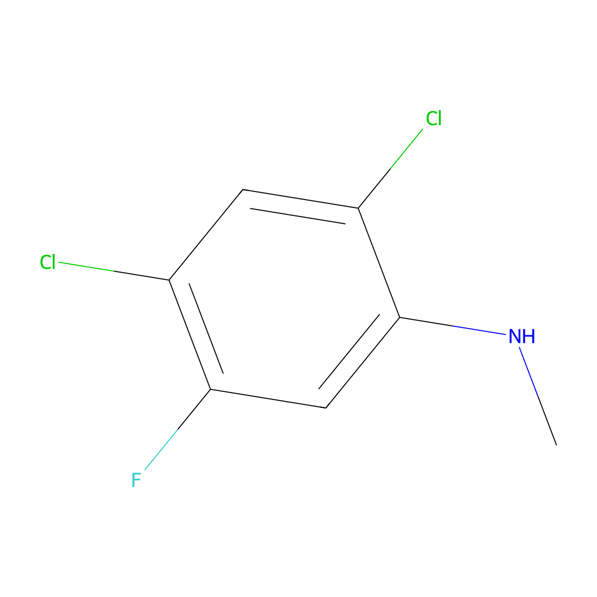 2,4-dichloro-5-fluoro-N-methylaniline molecular structure, CAS 2694746-11-5