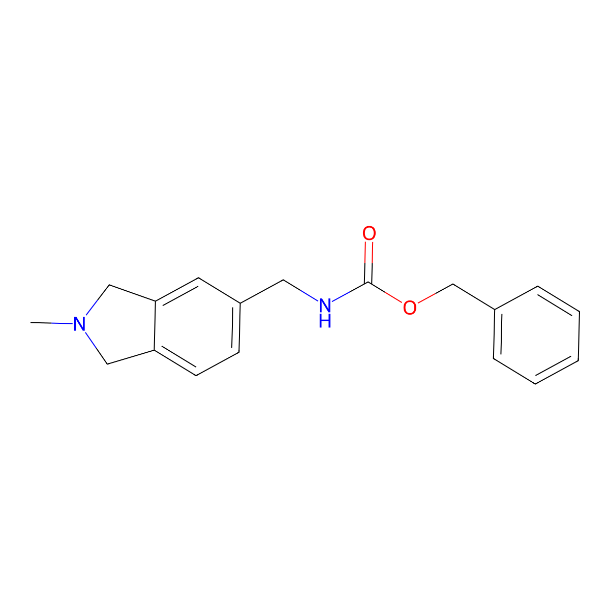 benzyl N-[(2-methyl-2,3-dihydro-1H-isoindol-5-yl)methyl]carbamate molecular structure, CAS 2694746-18-2