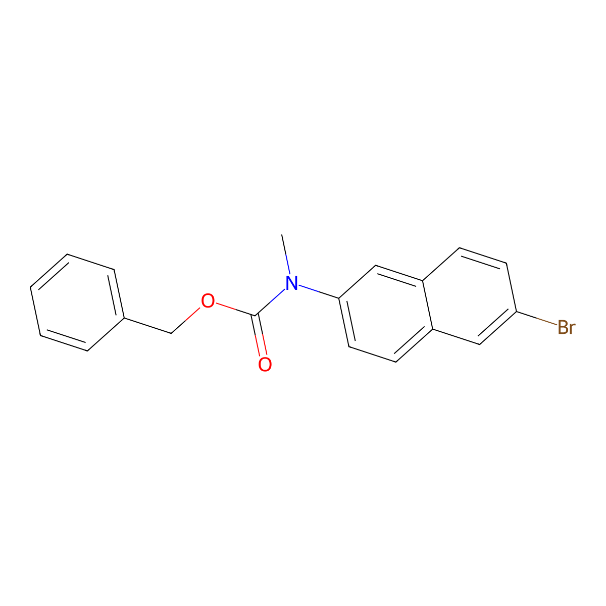 benzyl N-(6-bromonaphthalen-2-yl)-N-methylcarbamate molecular structure, CAS 2694746-20-6