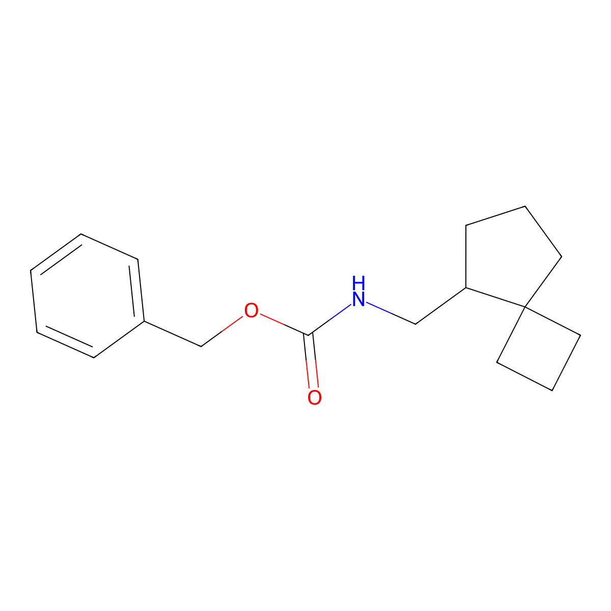 benzyl N-({spiro[3.4]octan-5-yl}methyl)carbamate molecular structure, CAS 2694746-29-5