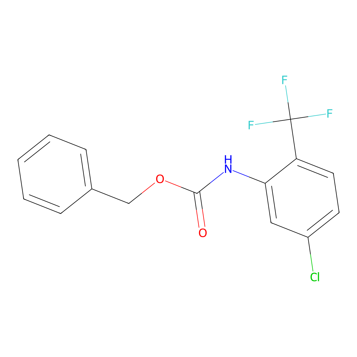 benzyl N-[5-chloro-2-(trifluoromethyl)phenyl]carbamate molecular structure, CAS 2694746-33-1