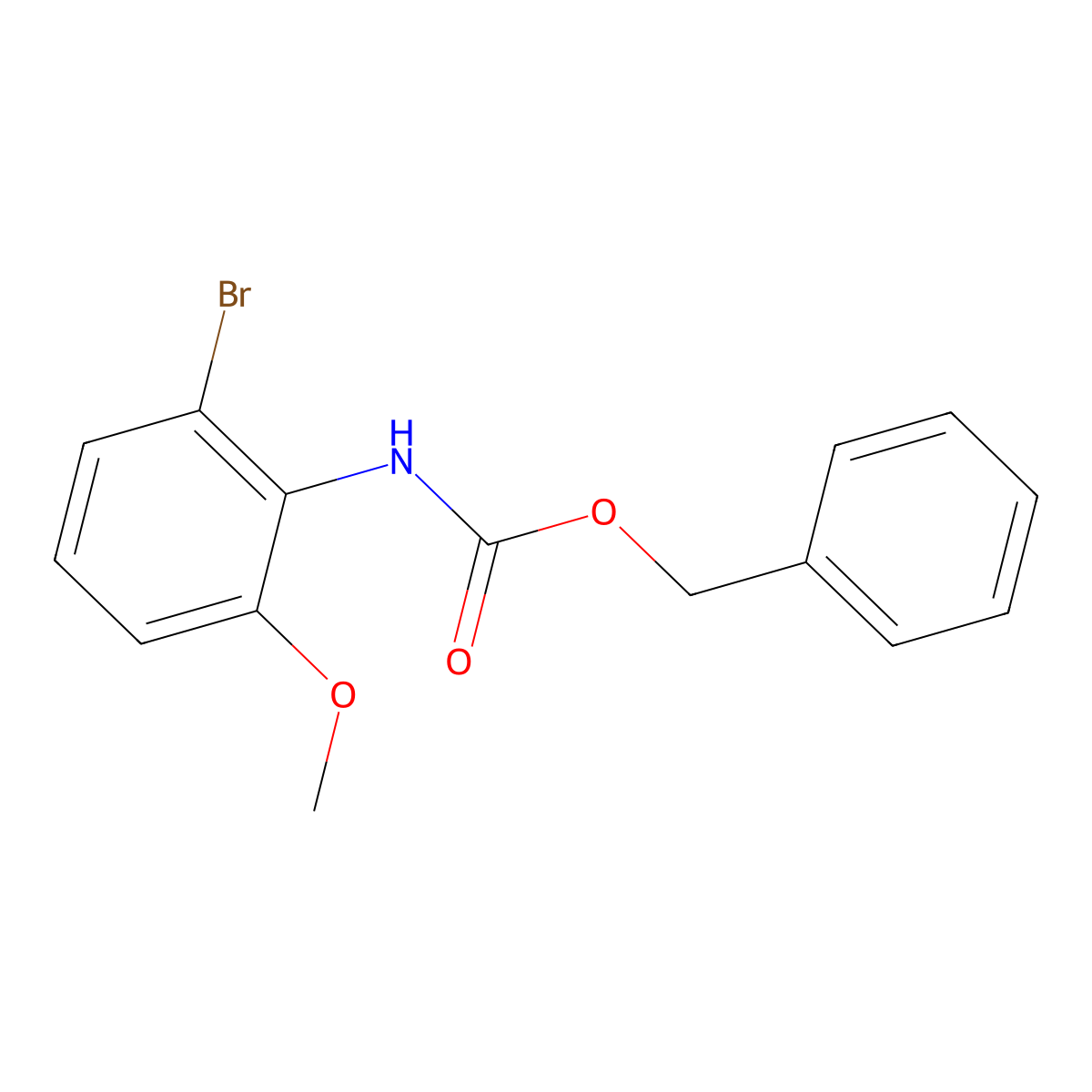 benzyl N-(2-bromo-6-methoxyphenyl)carbamate molecular structure, CAS 2694746-37-5