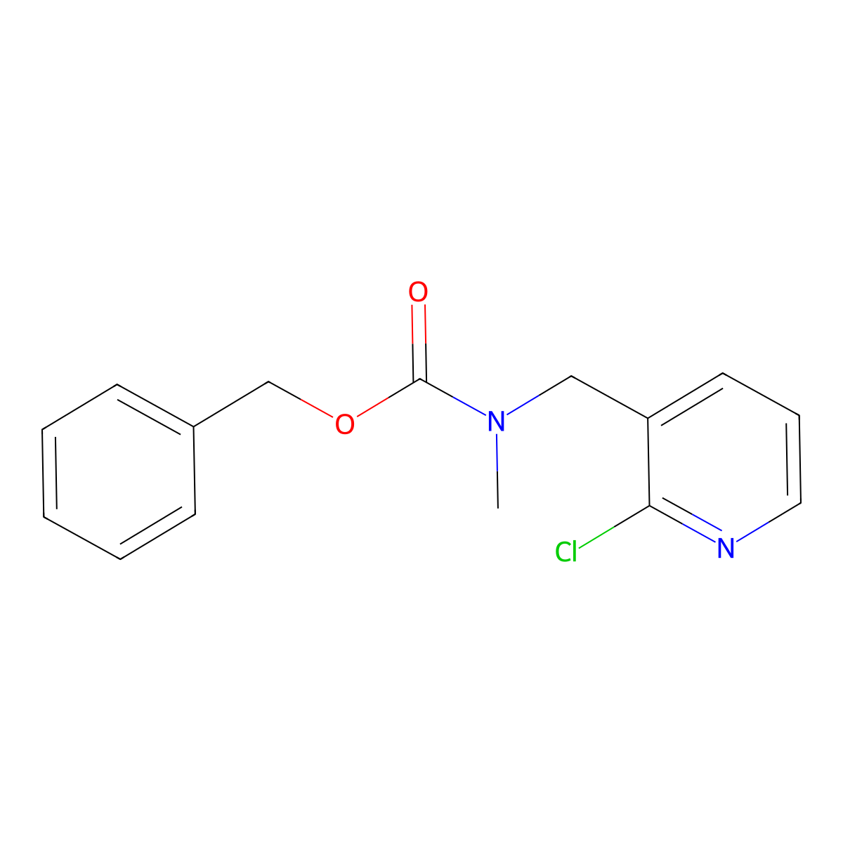 benzyl N-[(2-chloropyridin-3-yl)methyl]-N-methylcarbamate molecular structure, CAS 2694746-44-4