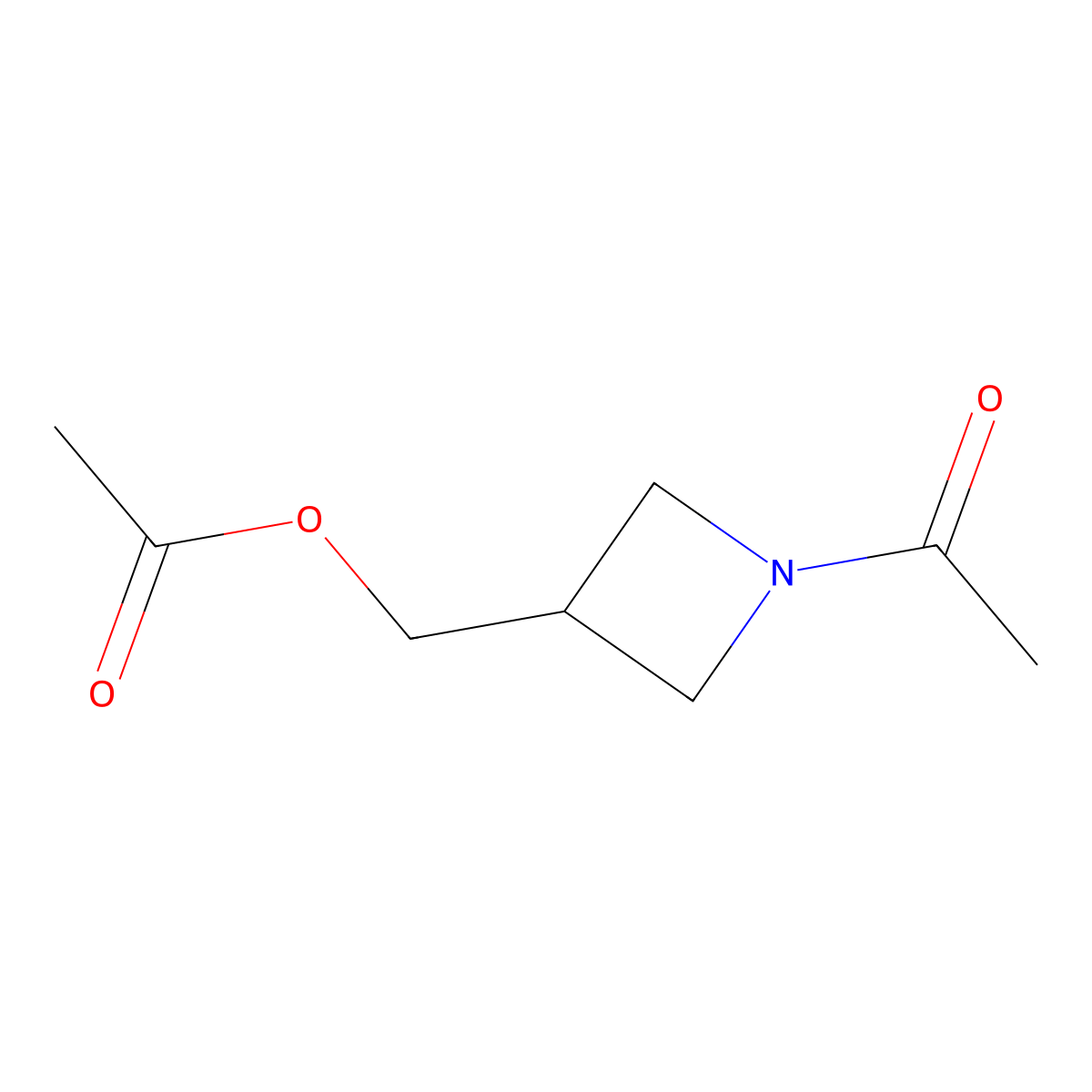 (1-Acetylazetidin-3-yl)methyl acetate molecular structure, CAS 2694746-48-8