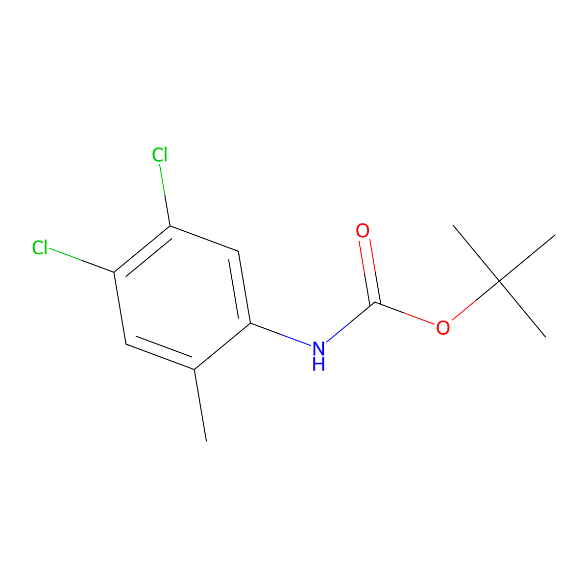 tert-butyl N-(4,5-dichloro-2-methylphenyl)carbamate molecular structure, CAS 2694746-51-3