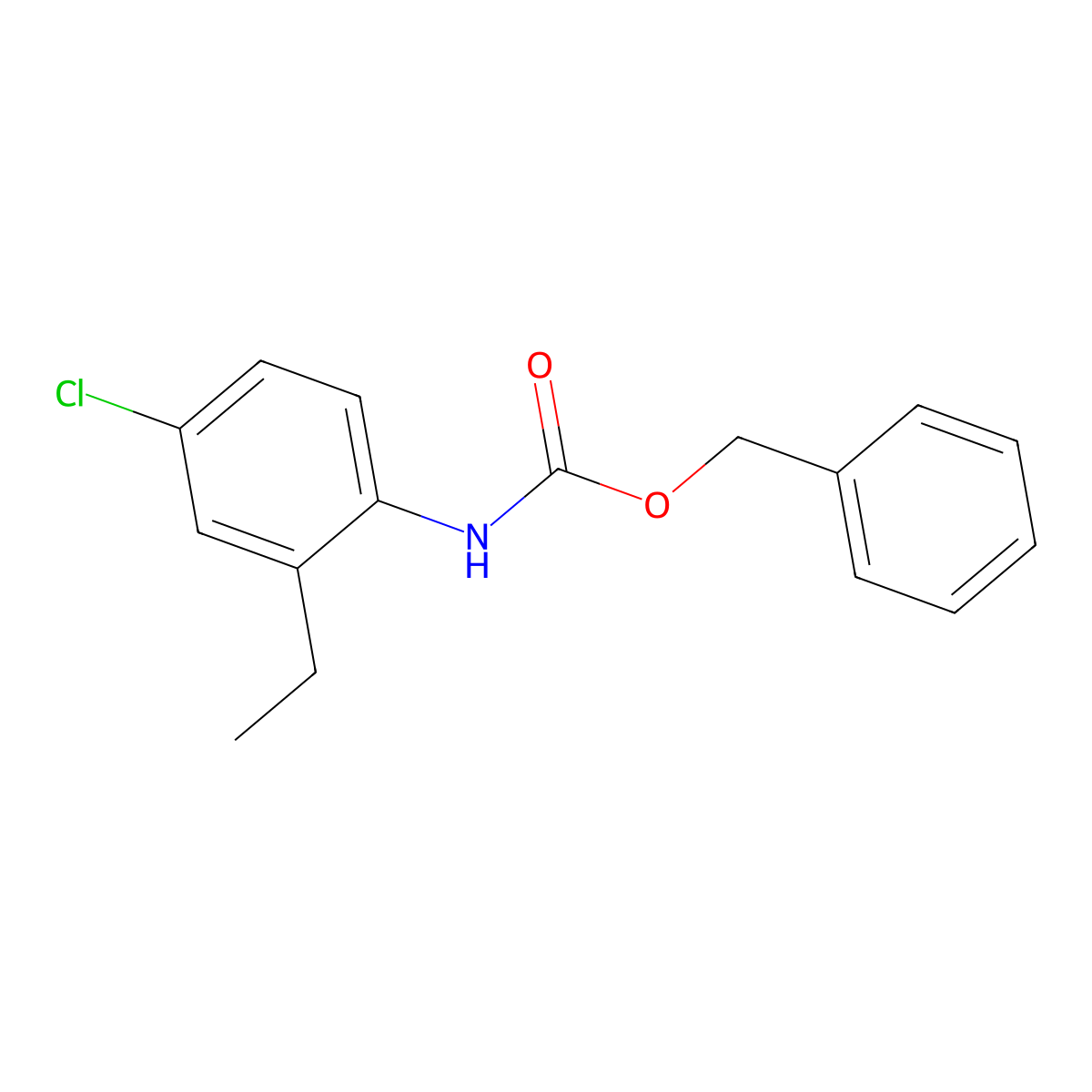 benzyl N-(4-chloro-2-ethylphenyl)carbamate molecular structure, CAS 2694746-52-4