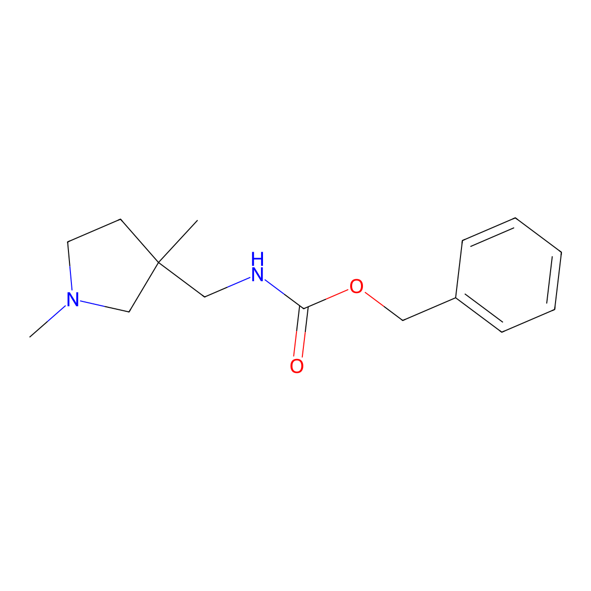 benzyl N-[(1,3-dimethylpyrrolidin-3-yl)methyl]carbamate molecular structure, CAS 2694746-58-0
