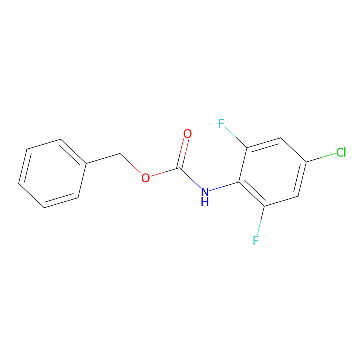 benzyl N-(4-chloro-2,6-difluorophenyl)carbamate molecular structure, CAS 2694746-59-1