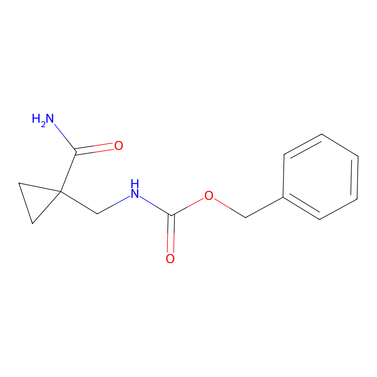 benzyl N-[(1-carbamoylcyclopropyl)methyl]carbamate molecular structure, CAS 2694746-98-8