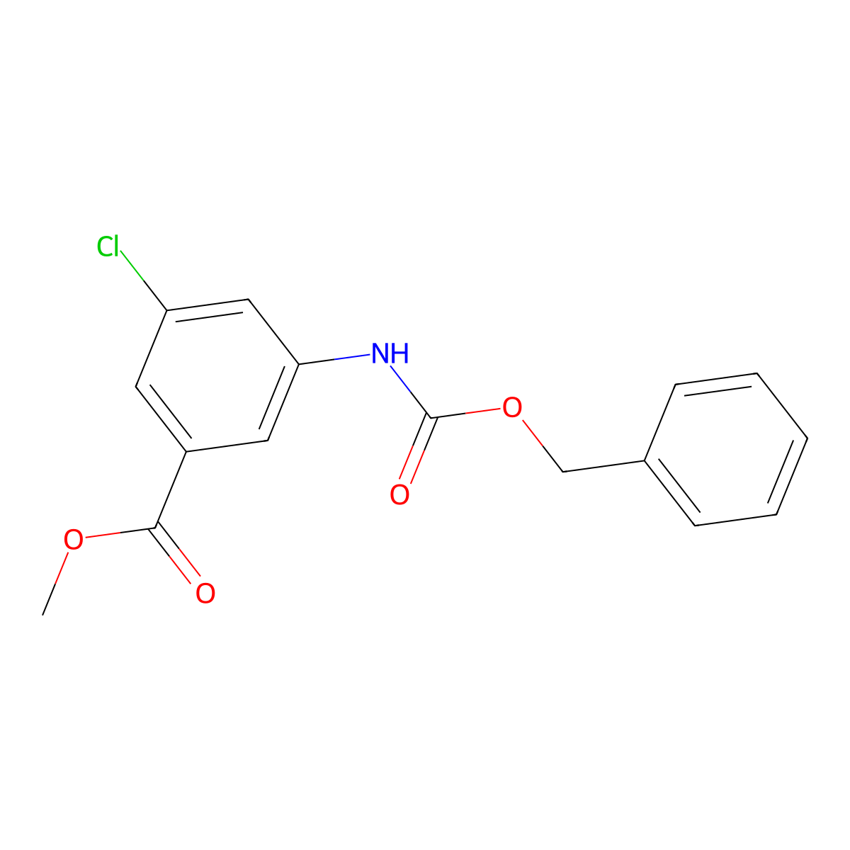 Methyl 3-{[(benzyloxy)carbonyl]amino}-5-chlorobenzoate molecular structure, CAS 2694747-02-7