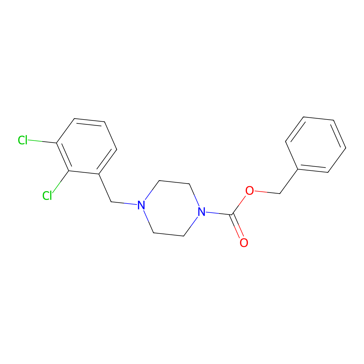 Benzyl 4-[(2,3-dichlorophenyl)methyl]piperazine-1-carboxylate molecular structure, CAS 2694747-08-3