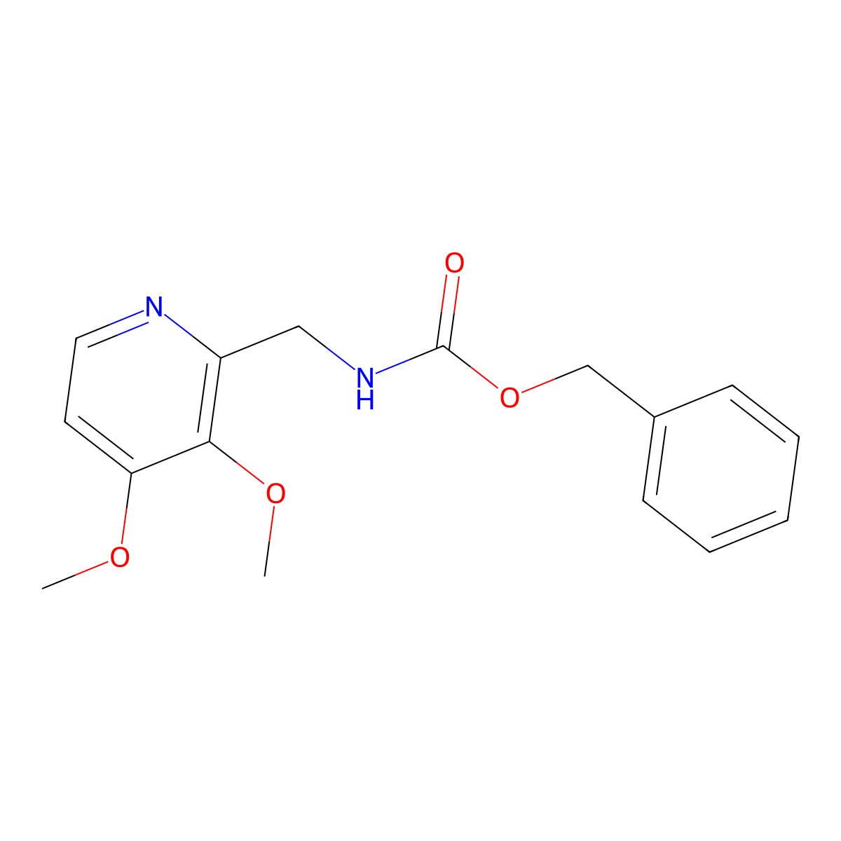 benzyl N-[(3,4-dimethoxypyridin-2-yl)methyl]carbamate molecular structure, CAS 2694747-47-0