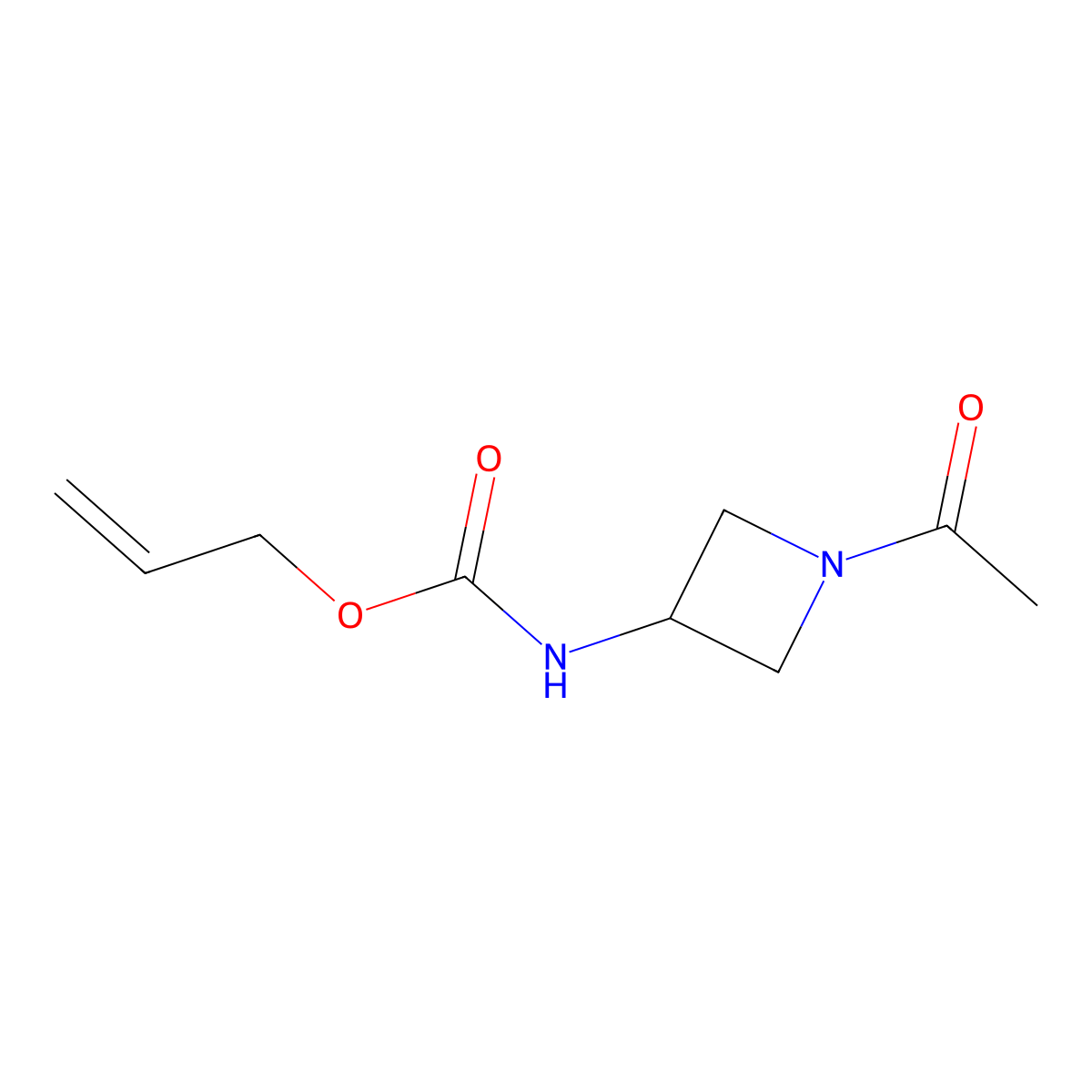 prop-2-en-1-yl N-(1-acetylazetidin-3-yl)carbamate molecular structure, CAS 2694747-49-2