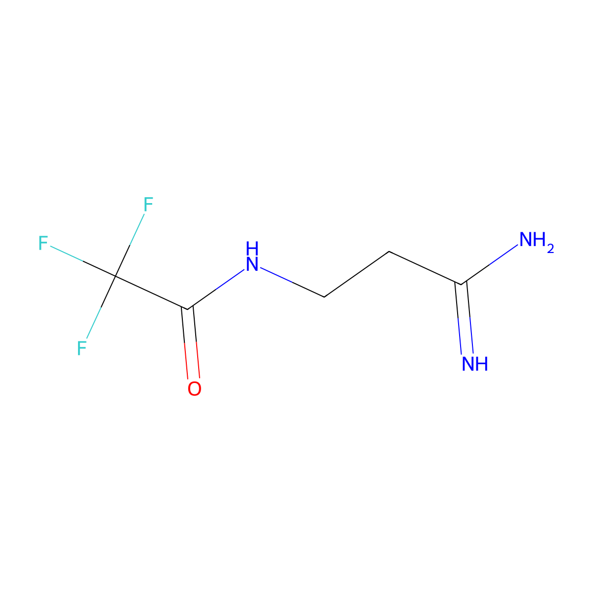 N-(2-carbamimidoylethyl)-2,2,2-trifluoroacetamide molecular structure, CAS 2694747-50-5