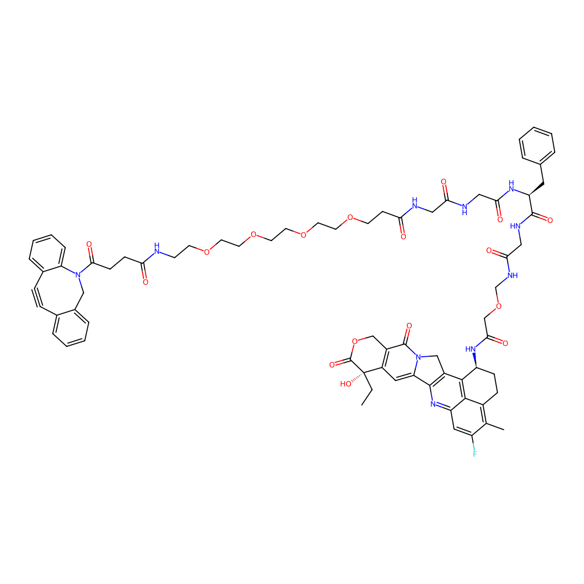 DBCO-PEG4-GGFG-Exatecan molecular structure, CAS 2694856-51-2