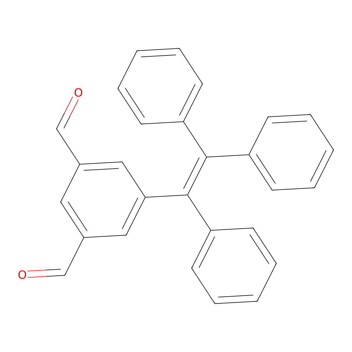 5-(1,2,2-Triphenylvinyl)isophthalaldehyde molecular structure, CAS 2694864-53-2