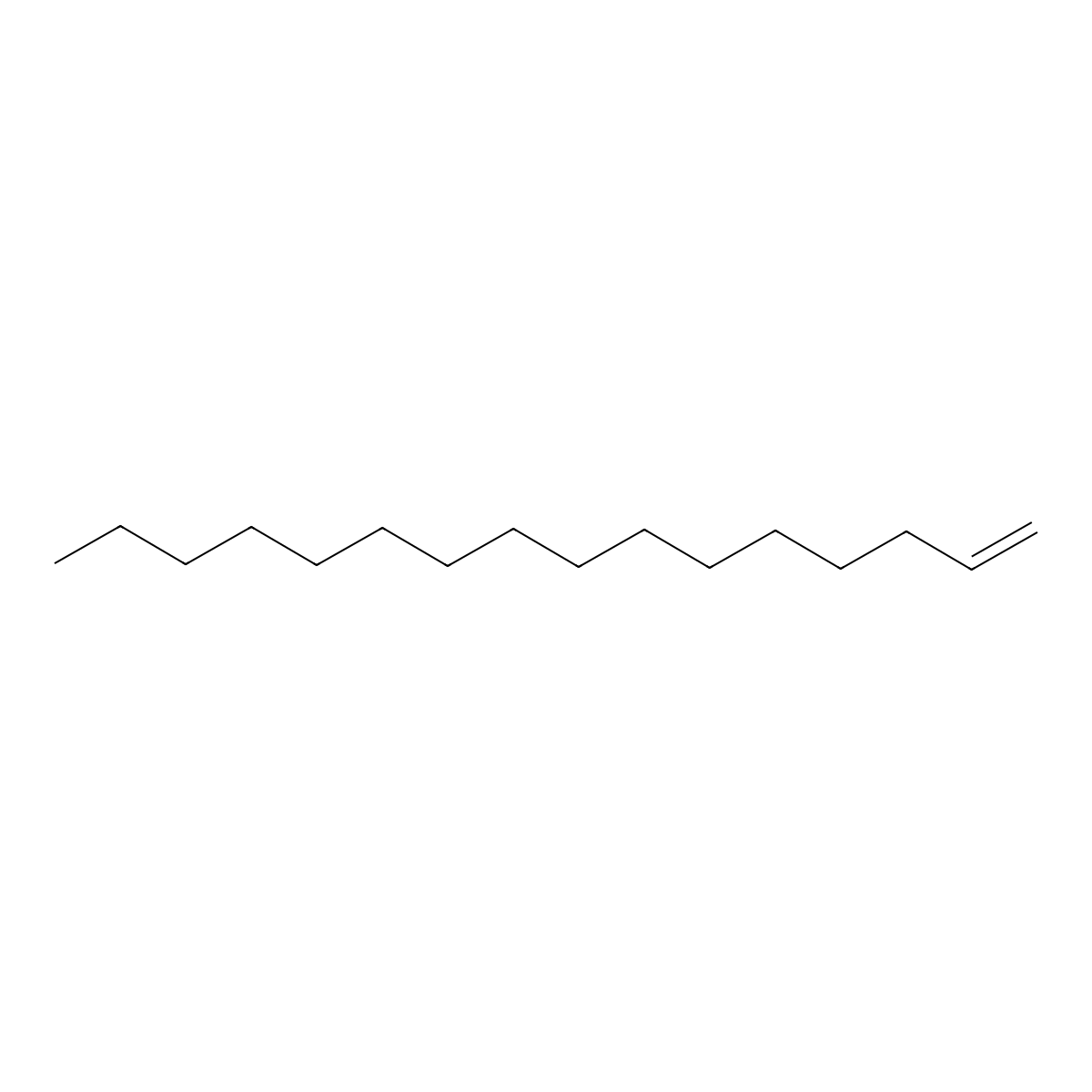 1-Hexadecene molecular structure, CAS 26952-14-7