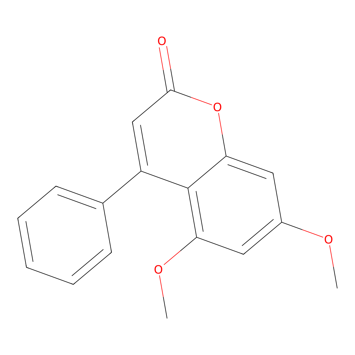 5,7-Dimethoxy-4-phenylchromen-2-one molecular structure, CAS 26952-92-1