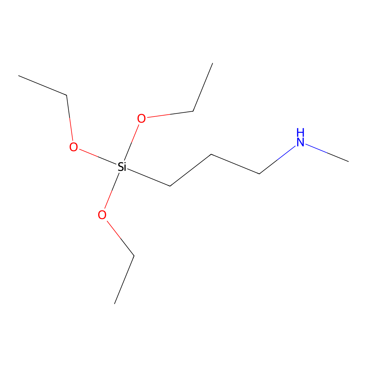 1-Propanamine, N-methyl-3-(triethoxysilyl)- molecular structure, CAS 26953-96-8
