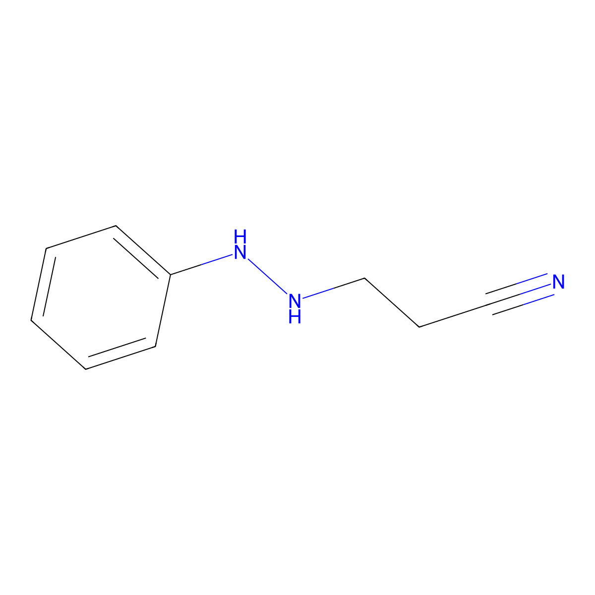3-(2-Phenylhydrazino)propiononitrile molecular structure, CAS 26955-79-3