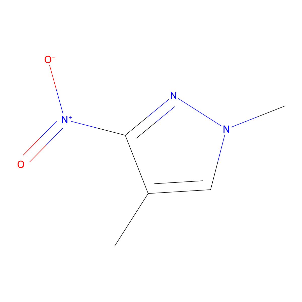 1,4-dimethyl-3-nitro-1H-pyrazole molecular structure, CAS 26956-09-2