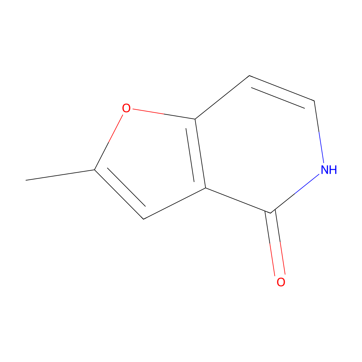 2-methylfuro[3,2-c]pyridin-4(5H)-one molecular structure, CAS 26956-44-5