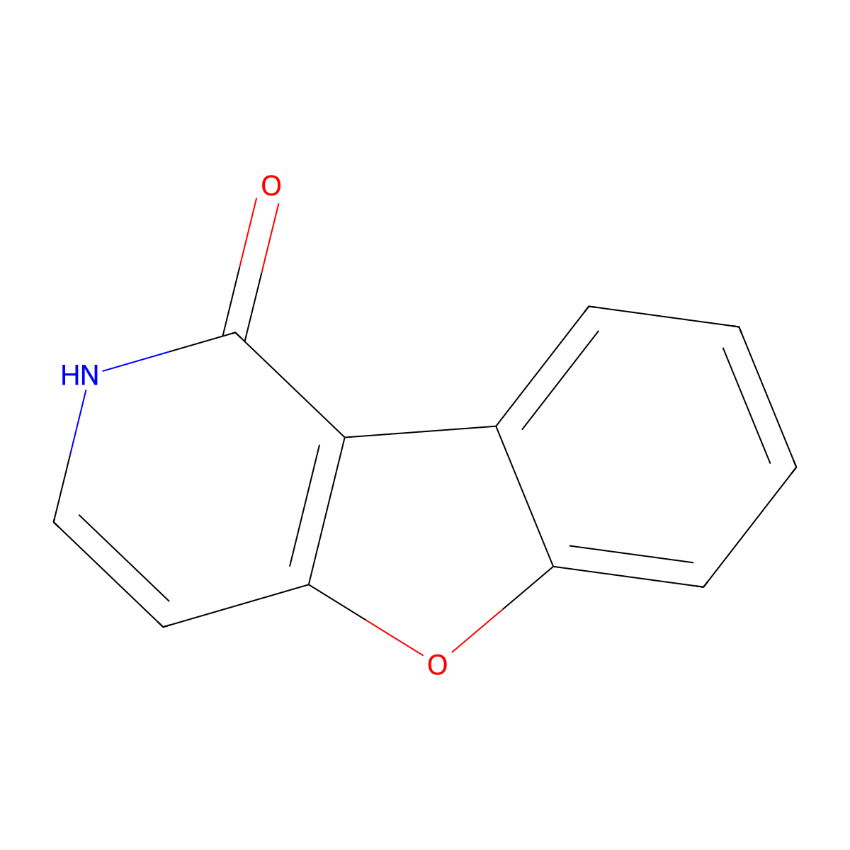 Benzofuro(3,2-c)pyridin-1(2H)-one molecular structure, CAS 26956-45-6