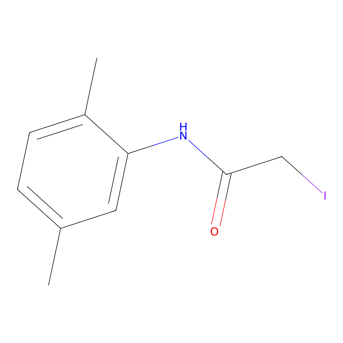 N-(2,5-dimethylphenyl)-2-iodoacetamide molecular structure, CAS 26958-84-9