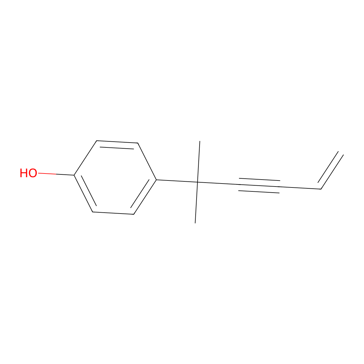4-(2-Methylhex-5-en-3-yn-2-yl)phenol molecular structure, CAS 2696-33-5