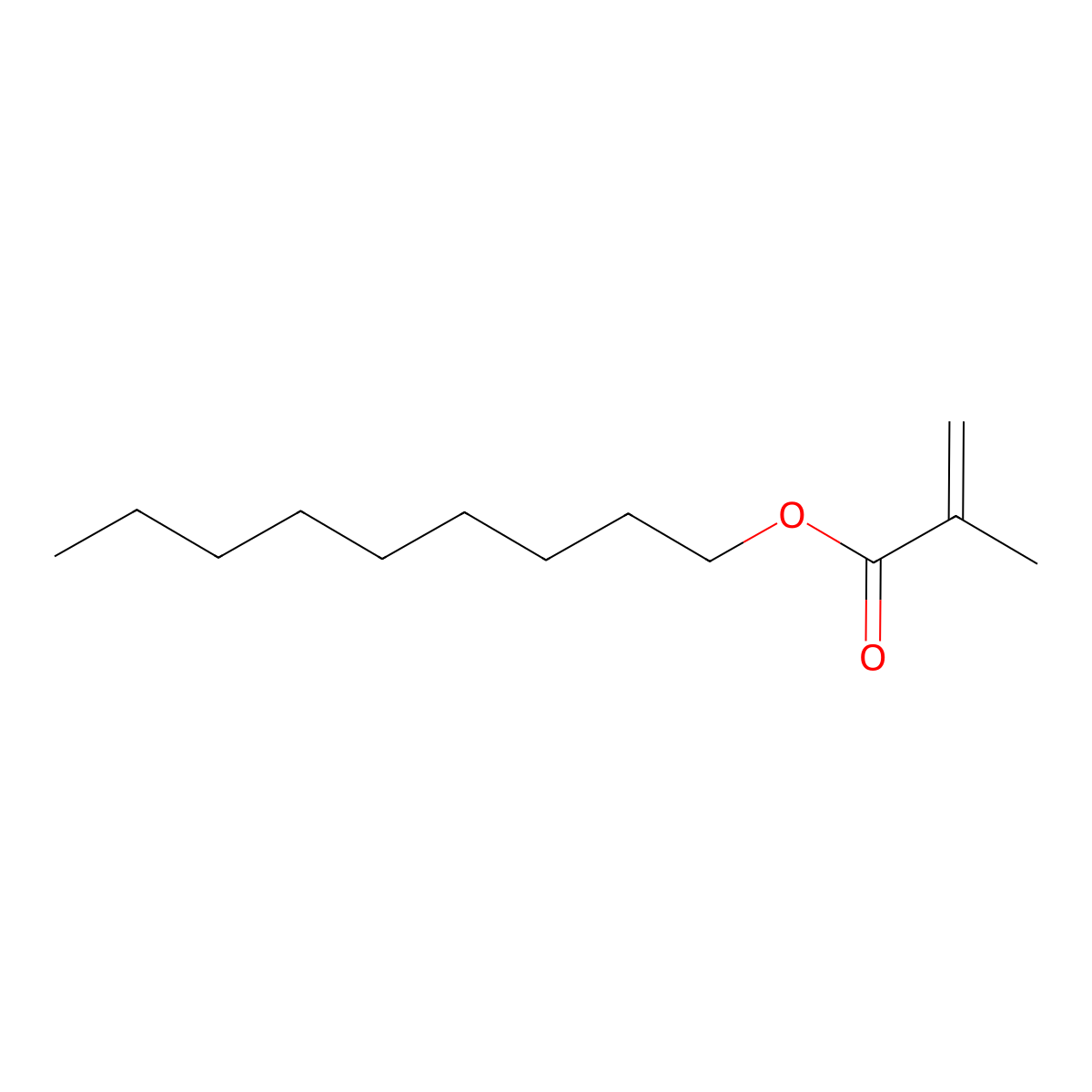 2-Propenoic acid, 2-methyl-, nonyl ester molecular structure, CAS 2696-43-7