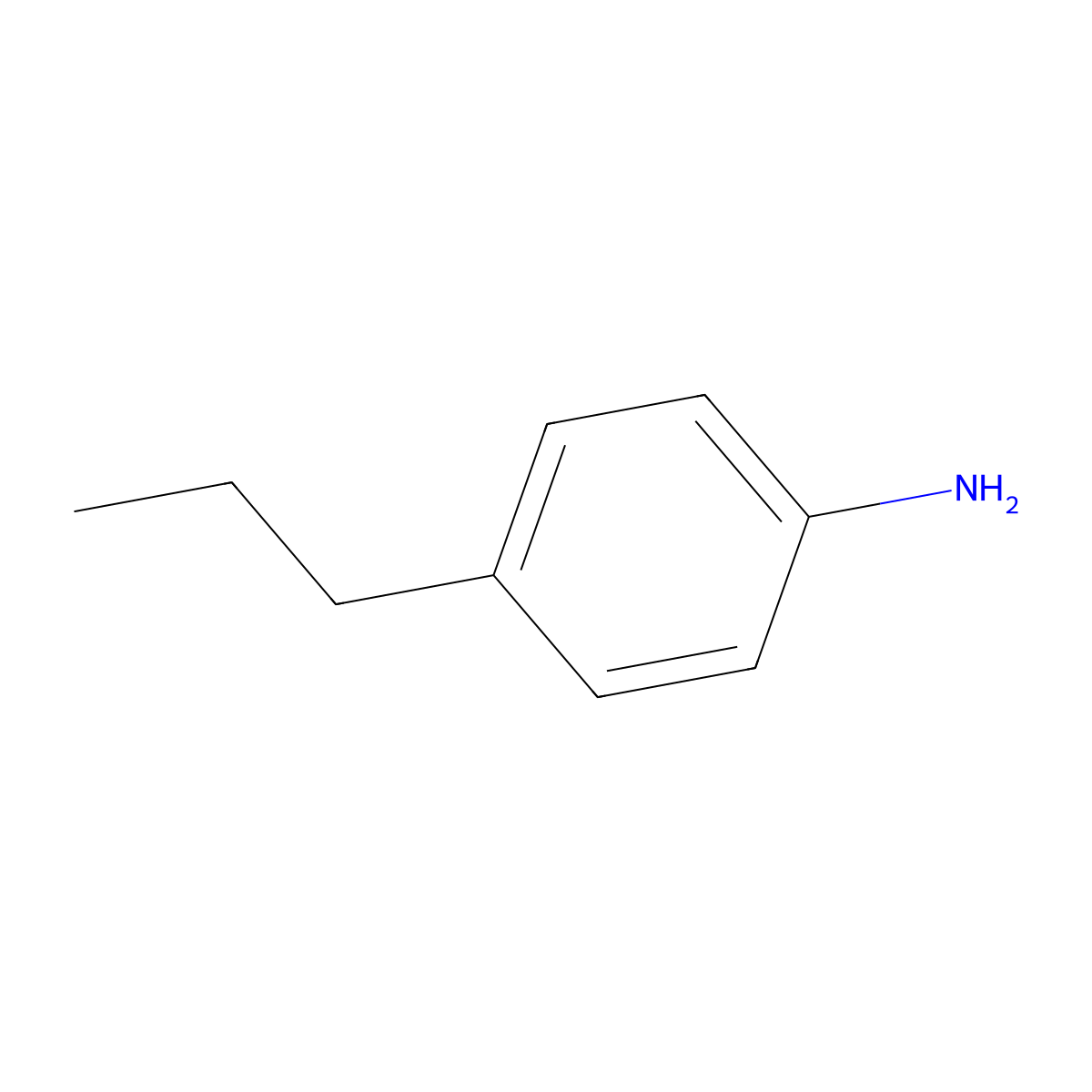 4-Propylaniline molecular structure, CAS 2696-84-6